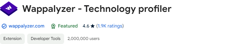 wappalyzer screenshot