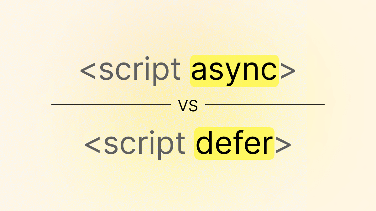 async and defer script attributes.